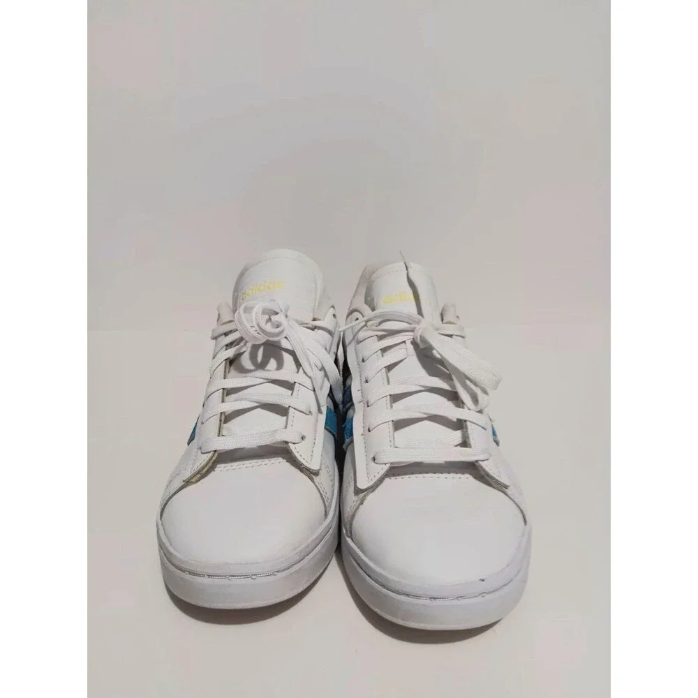 Adidas Grand Court Alfa White Triple Blue Stripef Men's Sneakers Sz 9.5